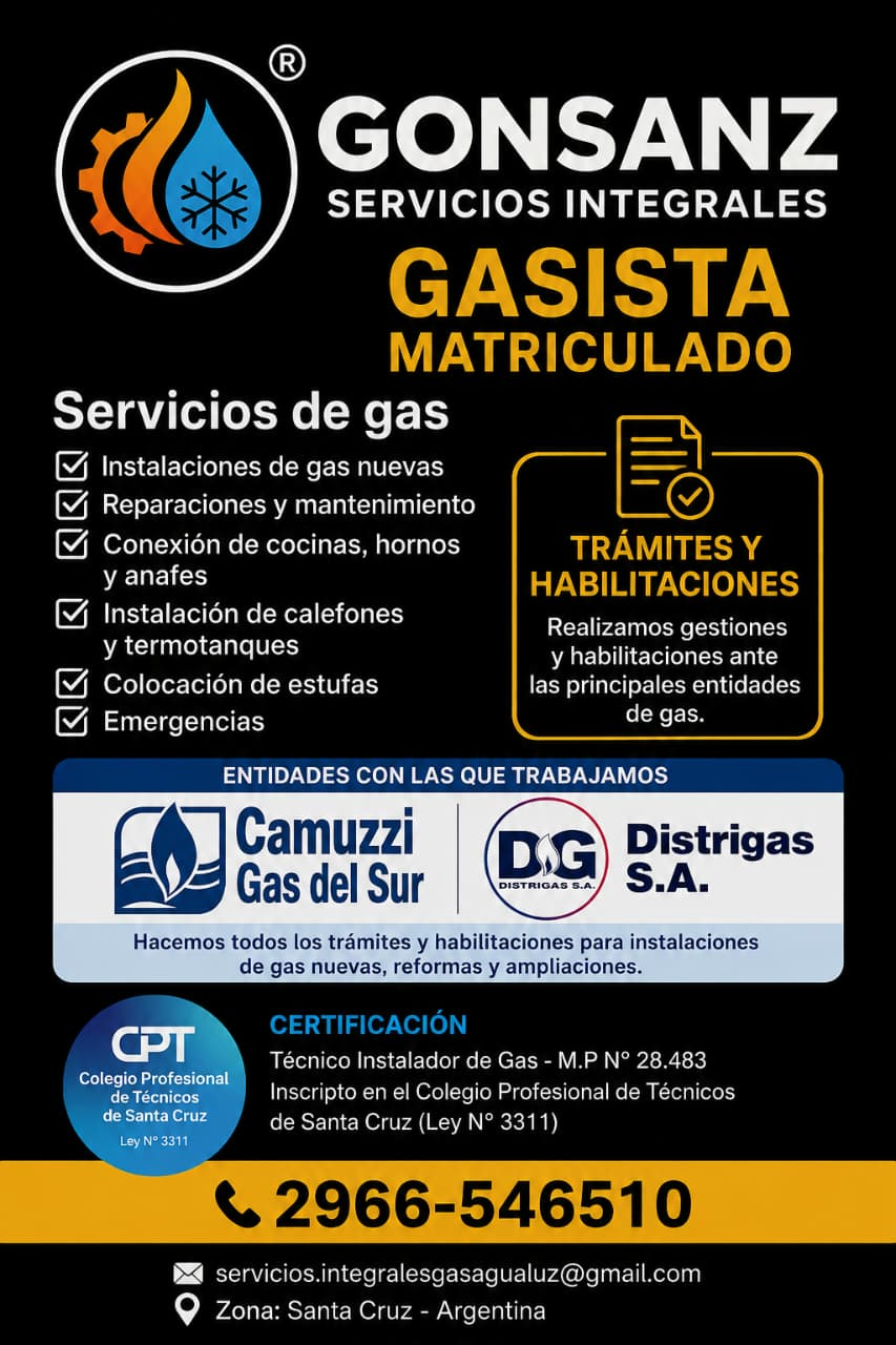 Flyer: Gasista matriculado